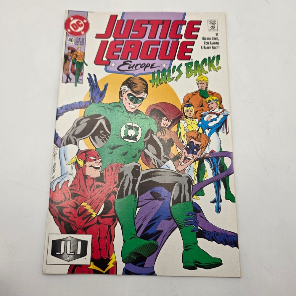 DC Comics Justice League Europe 40 Green Lantern Hal Jordan Flash KISS Ad 1992